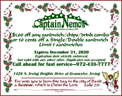 Captain Nemo's Delicious Steak Submarines - Coupons